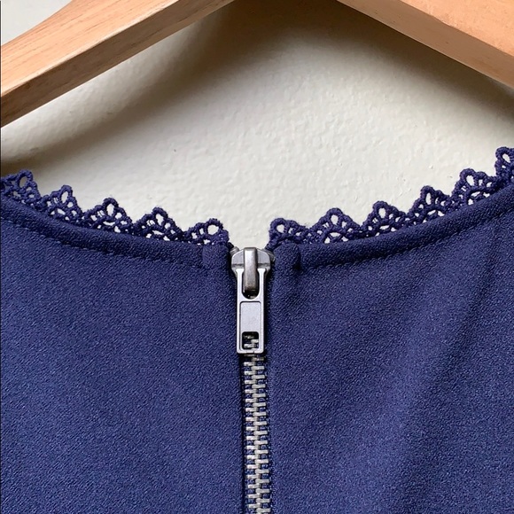 Speechless Juniors' Lace-Top Sheath Evening Dress with pockets! indigo deep blue - Picture 10 of 16